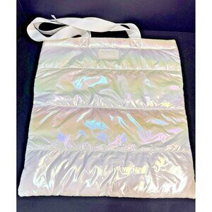Bath & Body Works Iridescent Puffy Tote Bag Only NWT
